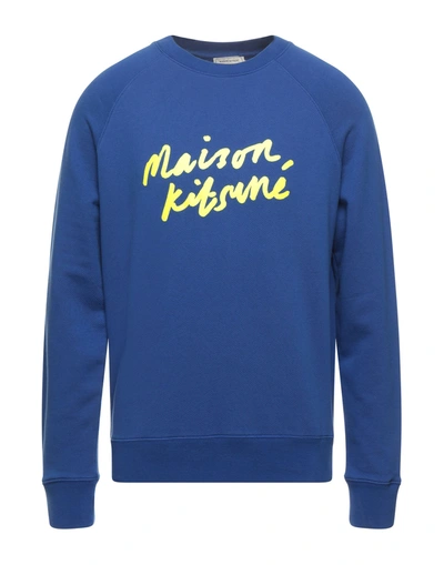 Shop Maison Kitsuné Sweatshirts In Bright Blue