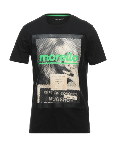 Shop Frankie Morello Man T-shirt Black Size S Cotton