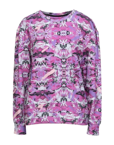 Shop Frankie Morello Woman Sweatshirt Mauve Size L Cotton, Elastane In Purple