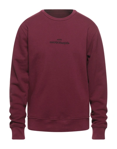 Shop Maison Margiela Sweatshirts In Maroon