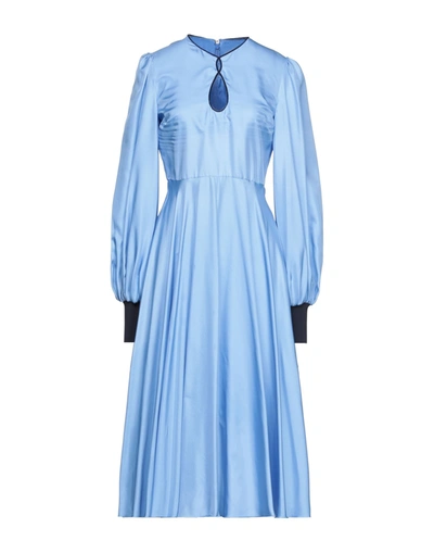 Shop Roksanda Midi Dresses In Sky Blue