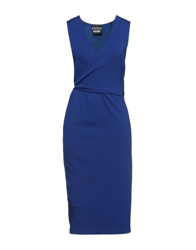 Shop Boutique Moschino Woman Midi Dress Blue Size 8 Viscose, Polyamide