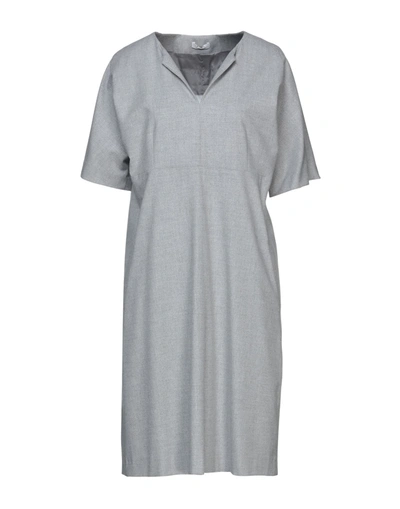 Shop Peserico Woman Midi Dress Grey Size 6 Polyester, Viscose, Elastane