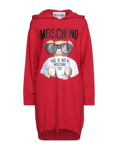 Shop Moschino Woman Mini Dress Red Size 8 Virgin Wool