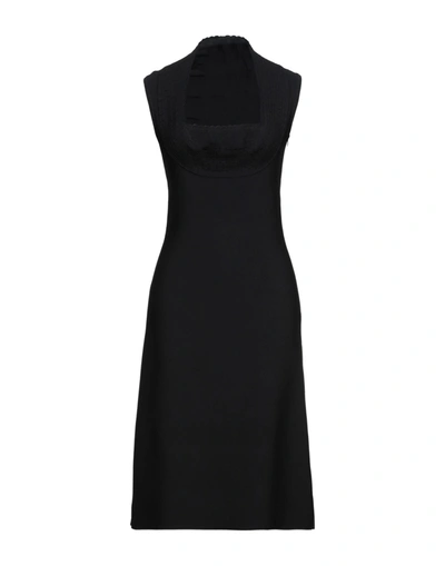 Shop Alaïa Woman Midi Dress Black Size 6 Viscose, Polyester, Polyamide, Elastane