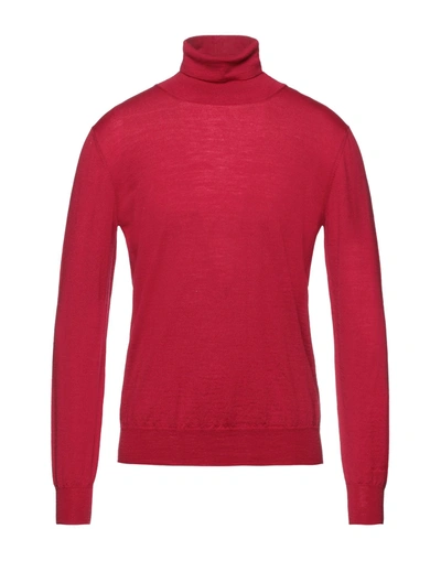 Shop Altea Man Turtleneck Red Size Xl Virgin Wool