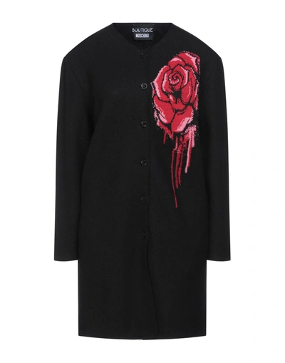 Shop Boutique Moschino Woman Cardigan Black Size 14 Virgin Wool, Acrylic