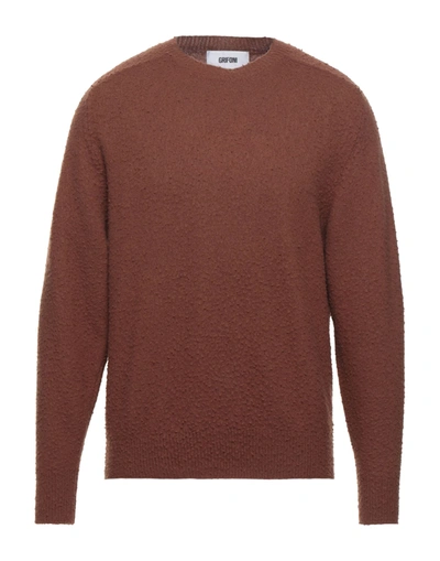 Shop Mauro Grifoni Sweaters In Brown