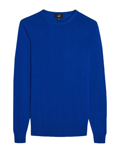 Shop Dunhill Man Sweater Blue Size Xxl Wool