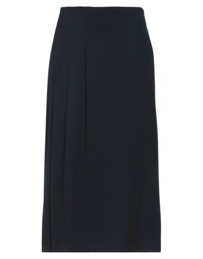 Shop Alpha Studio Woman Midi Skirt Midnight Blue Size 6 Polyester, Elastane
