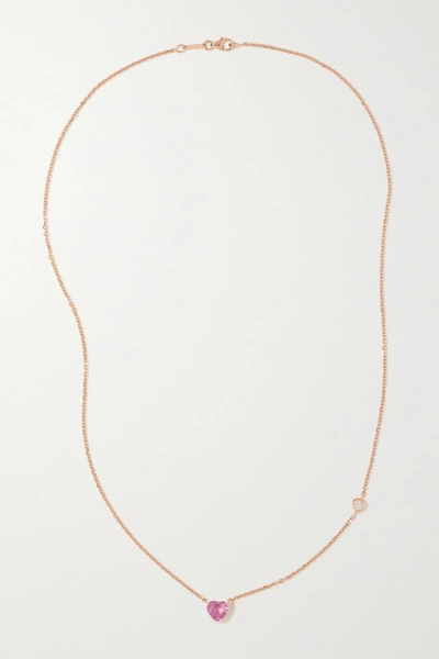 Anita Ko 18-karat Rose Gold, Sapphire And Diamond Necklace In Rose Gold