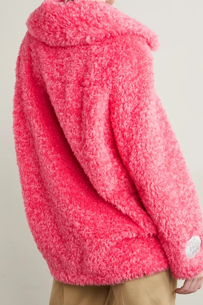 Shop Stella Mccartney Kyla Faux Shearling Coat In Pink