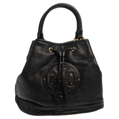 Pre-owned Tory Burch Black Leather Maisey Shopper Hobo