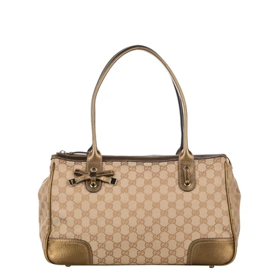 Pre-owned Gucci Beige Canvas Princy Satchel Bag