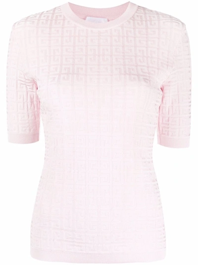 Shop Givenchy 4g Motif Short-sleeve Top In Pink
