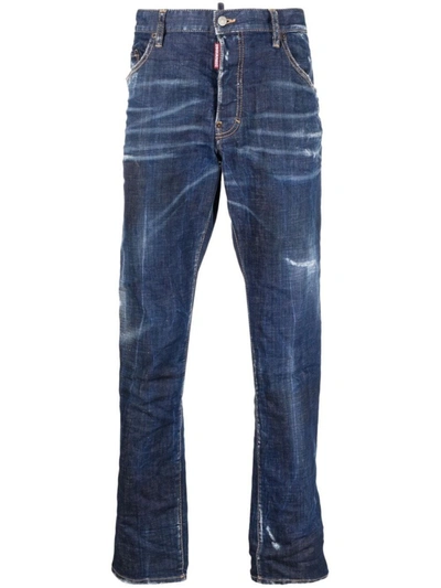 Shop Dsquared2 Blue Skater Skinny Jeans