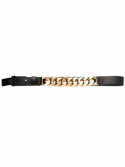 Shop Givenchy G Logo Chain-link Belt In Black