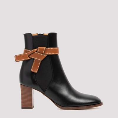 Shop Loewe Gate Ankle Boots In Black