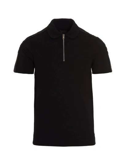 Shop Givenchy Zipped Polo Shirt In Black