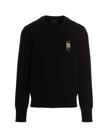 Shop Givenchy Padlock Embellished Sweatshirt In Black