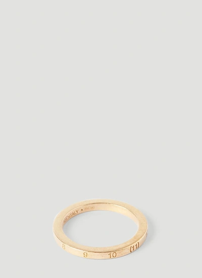 Shop Maison Margiela Number Logo Engraved Ring In Gold