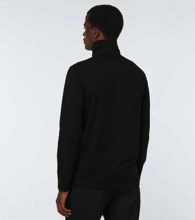 Shop Jil Sander Long-sleeved Cotton Turtleneck In Black