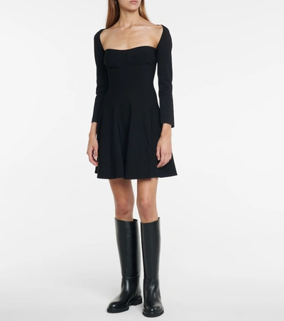 Shop Khaite Dylan Jersey Minidress In Black