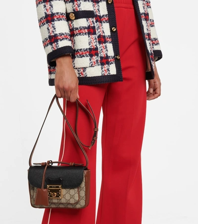 Gucci Padlock Mini Gg Leather Crossbody Bag In Beige | ModeSens