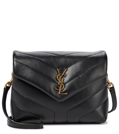 Shop Saint Laurent Loulou Toy Leather Shoulder Bag In Black