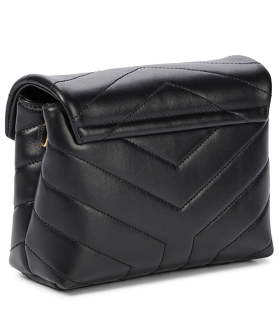 Shop Saint Laurent Loulou Toy Leather Shoulder Bag In Black