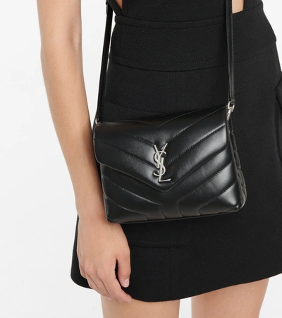 Saint Laurent Loulou Toy Leather Shoulder Bag In Black