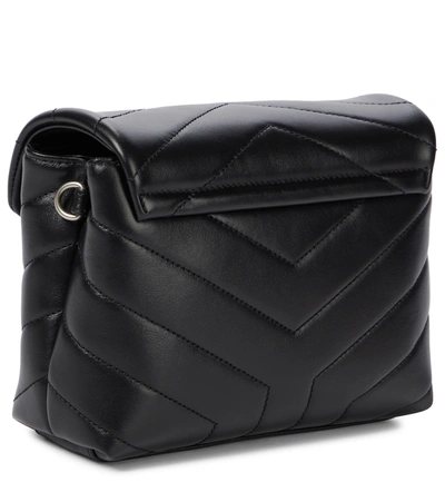 Shop Saint Laurent Loulou Toy Leather Shoulder Bag In Black