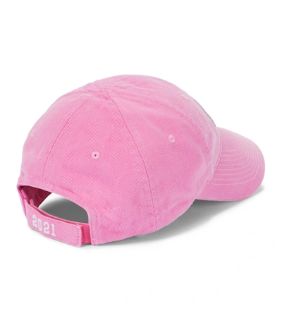 Shop Balenciaga Pride Cotton Cap In Pink