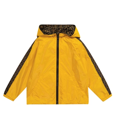 Shop Fendi Reversible Jacket In Yellow