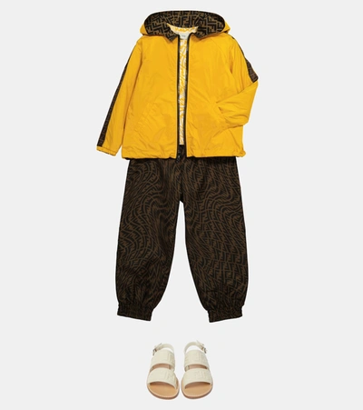 Shop Fendi Reversible Jacket In Yellow