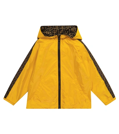 Shop Fendi Reversible Jacket In Yellow