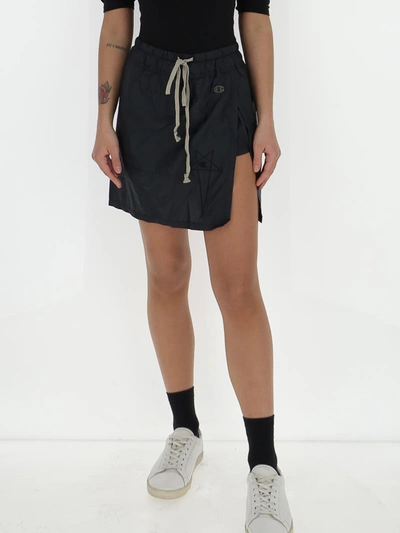 Shop Rick Owens X Champion Toga Skirt In Black