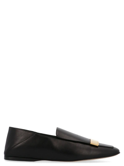 Shop Sergio Rossi Sr1 Collapsible Back Loafers In Black