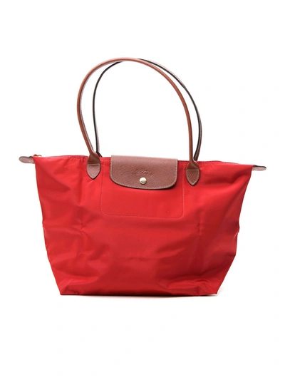 Shop Longchamp Large Le Pliage Original Shoulder Bag In Red