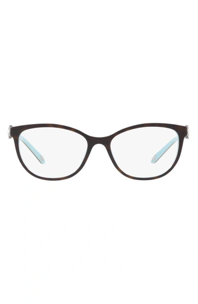 Shop Tiffany & Co 54mm Optical Glasses In Havana Blue
