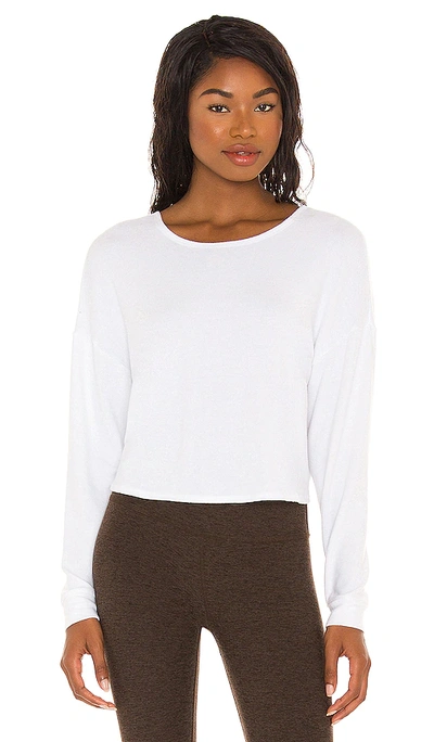 Shop Beyond Yoga Do The Twist Cropped Pullover In White