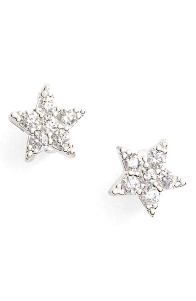 Shop Estella Bartlett Shine Bright Star Stud Earrings In Silver Plated