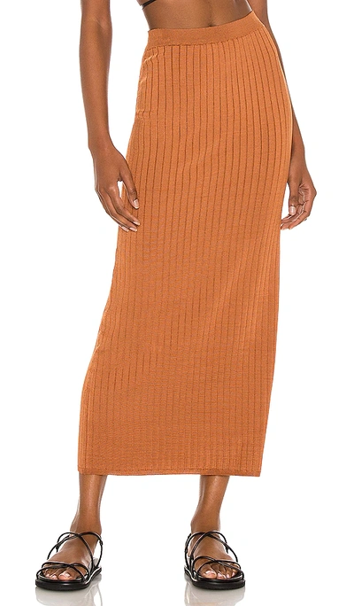 Shop Free People Beach To Night Midi Skirt In Rust