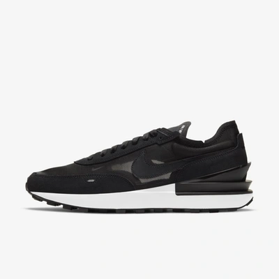 Shop Nike Men's Waffle One Shoes In Black