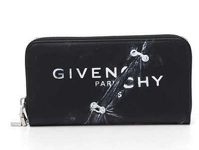 Shop Givenchy Trompe L'ceil Zipped Wallet In Black