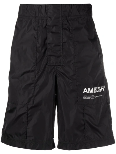 Shop Ambush Logo-print Shorts In Black