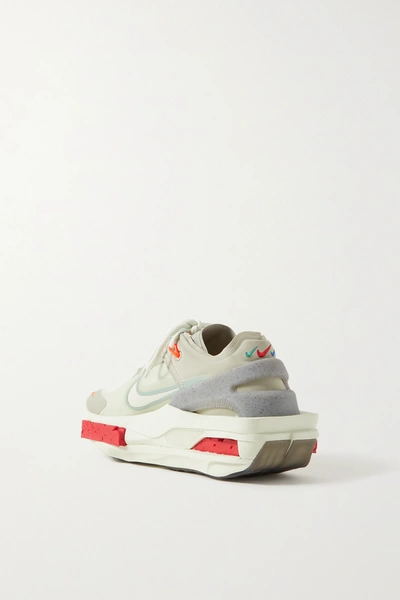 Shop Nike Fontanka Edge Rubber-trimmed Mesh Sneakers In Gray