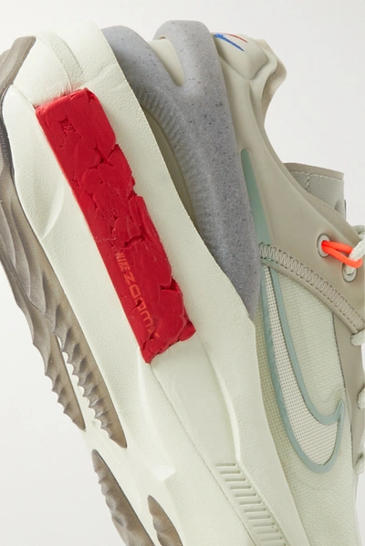 Shop Nike Fontanka Edge Rubber-trimmed Mesh Sneakers In Gray