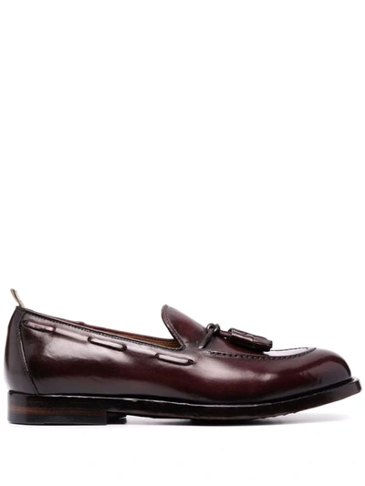 Shop Officine Creative Ivy Leather Loafers In Rot
