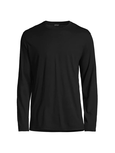 Shop Kiton Long Sleeve Pull-over Sweater In Black